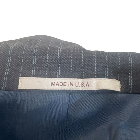 Hickey Freeman Sport Coat Suit Jacket Blue Pinstripe Blazer 40s Wool - Picture 3 of 10